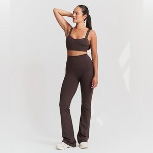 Sisterly Tribe High-Waist Flare Activewear Leggings Size L NWT